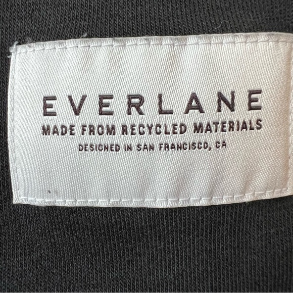 Everlane ReTrack Oversized Crew Neck Sweatshirt Black Size Medium - Picture 3 of 6